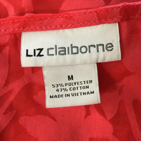 ❗️SOLD❗️Liz Claiborne Tropical Sheer top - Picture 5 of 6